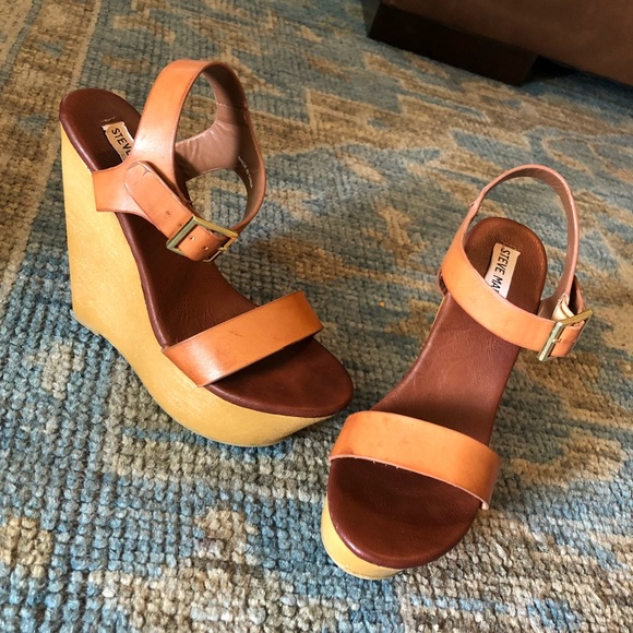 Steve Madden Leather Wedges - Picture 1 of 5